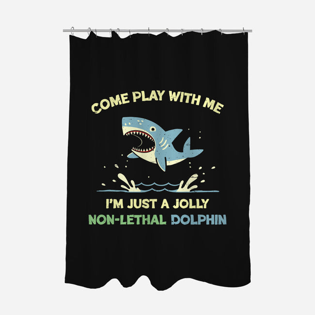 Definitely Not A Shark-None-Polyester-Shower Curtain-BridgeWalker