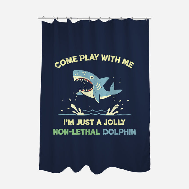 Definitely Not A Shark-None-Polyester-Shower Curtain-BridgeWalker