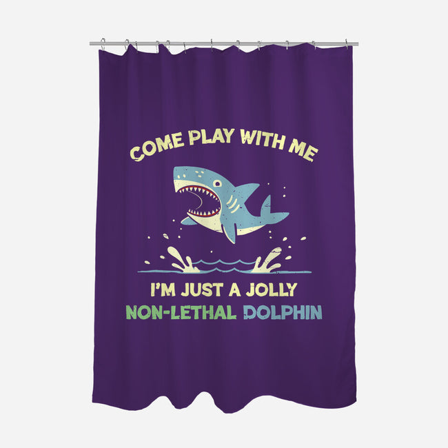 Definitely Not A Shark-None-Polyester-Shower Curtain-BridgeWalker