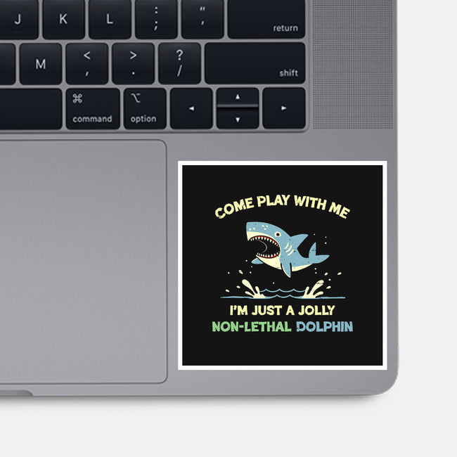 Definitely Not A Shark-None-Glossy-Sticker-BridgeWalker