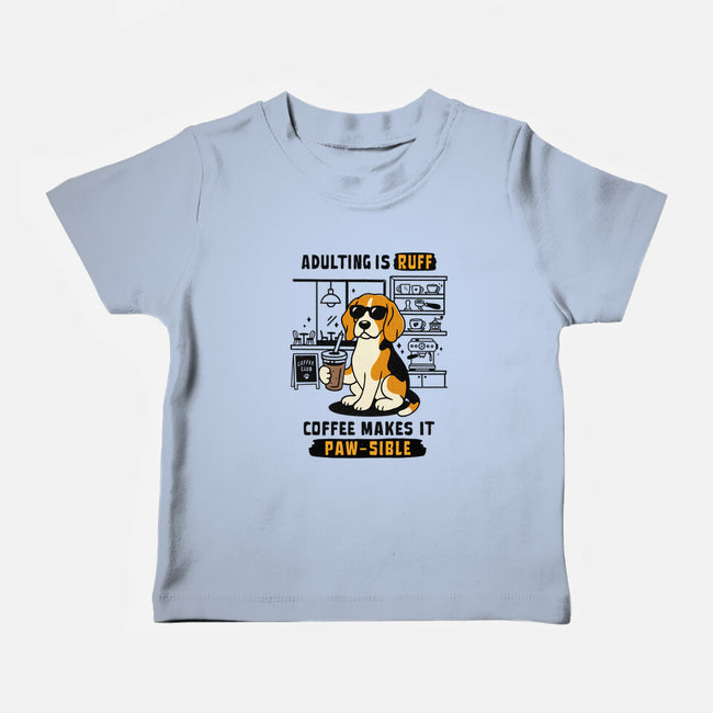 Adulting Is Ruff-Baby-Basic-Tee-Trendlory