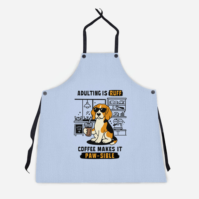 Adulting Is Ruff-Unisex-Kitchen-Apron-Trendlory
