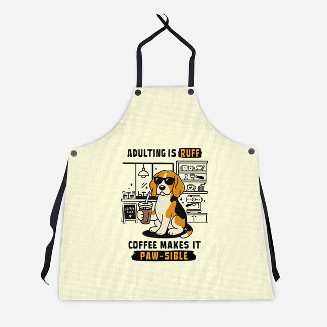 Adulting Is Ruff-Unisex-Kitchen-Apron-Trendlory