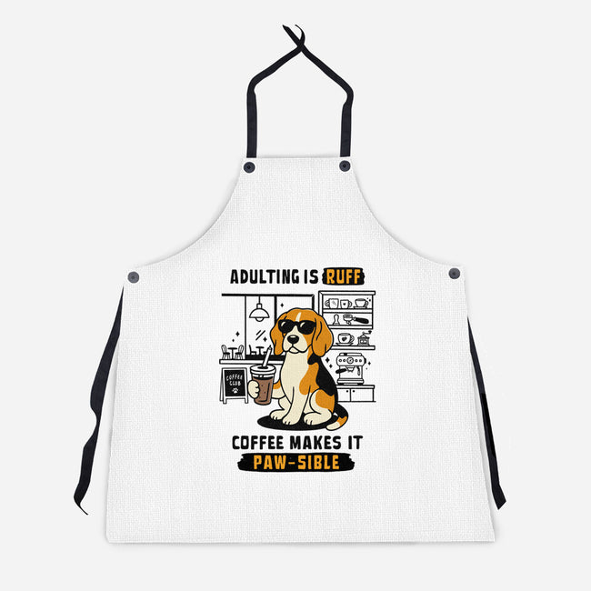Adulting Is Ruff-Unisex-Kitchen-Apron-Trendlory