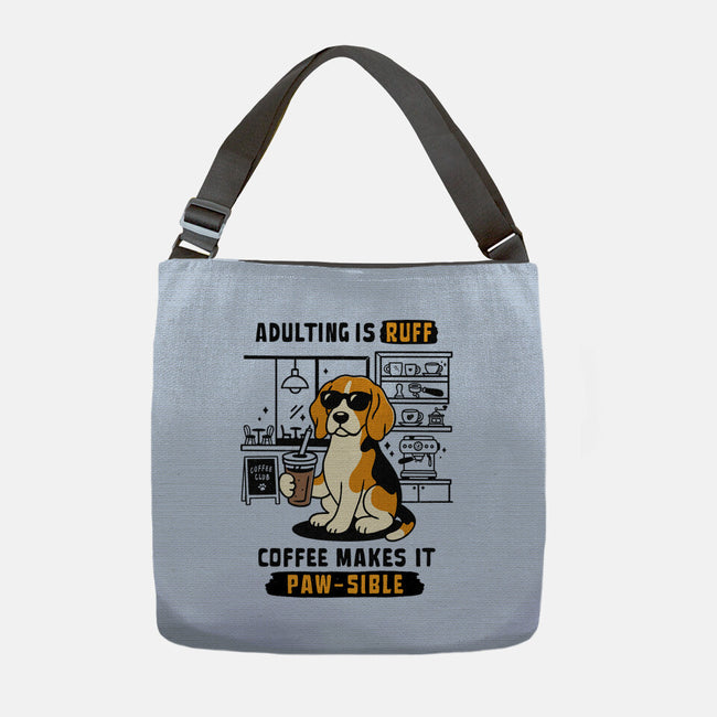 Adulting Is Ruff-None-Adjustable Tote-Bag-Trendlory