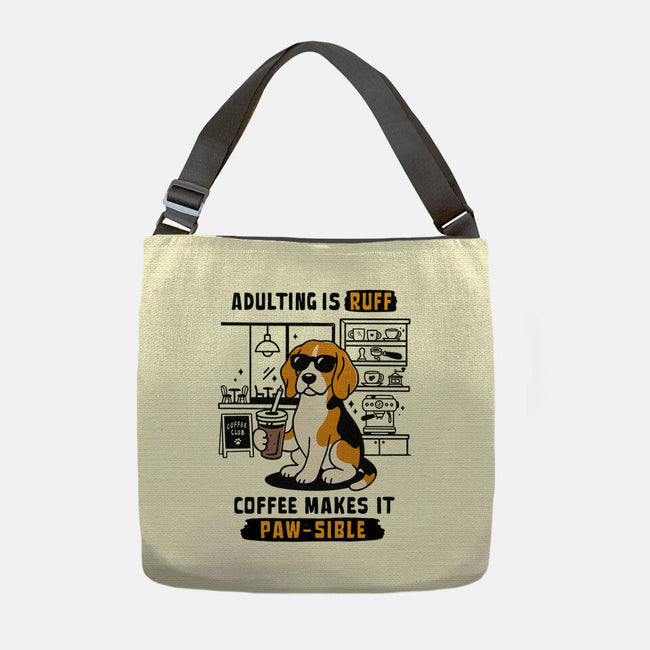 Adulting Is Ruff-None-Adjustable Tote-Bag-Trendlory