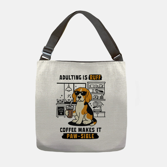 Adulting Is Ruff-None-Adjustable Tote-Bag-Trendlory
