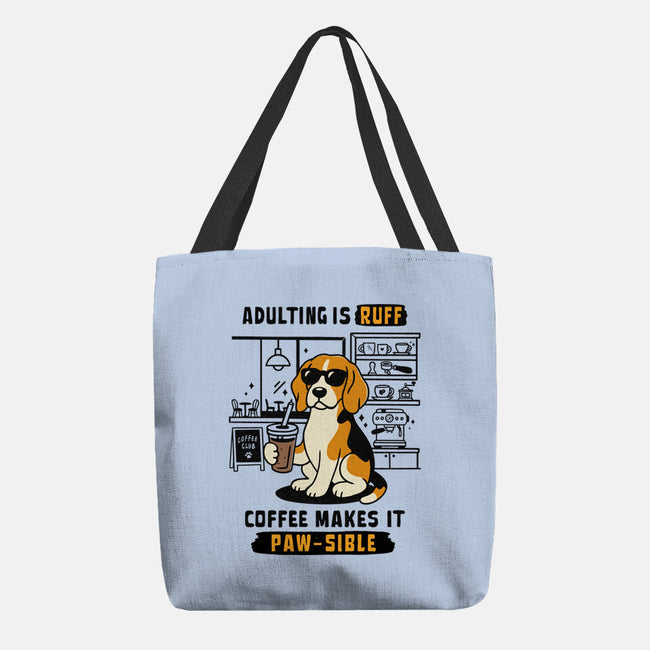 Adulting Is Ruff-None-Basic Tote-Bag-Trendlory