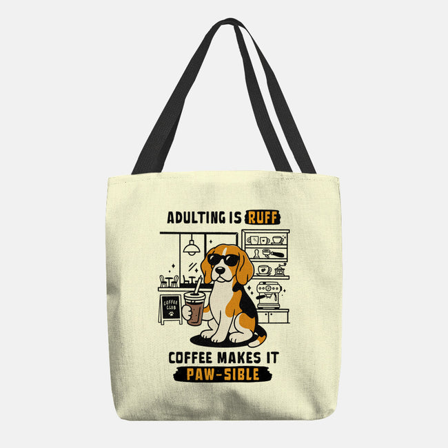 Adulting Is Ruff-None-Basic Tote-Bag-Trendlory