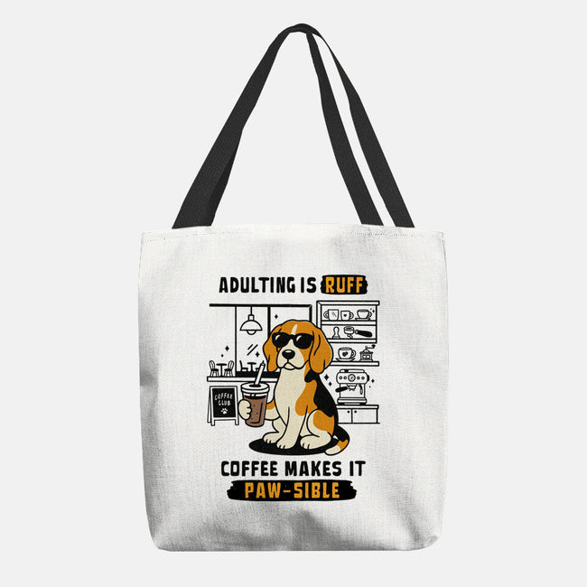 Adulting Is Ruff-None-Basic Tote-Bag-Trendlory
