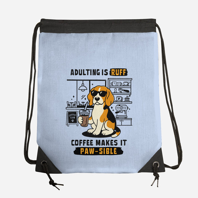 Adulting Is Ruff-None-Drawstring-Bag-Trendlory