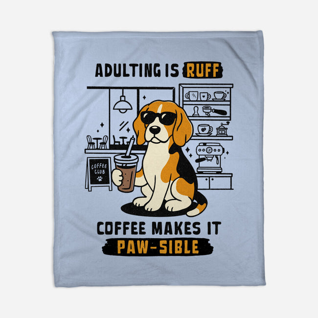 Adulting Is Ruff-None-Fleece-Blanket-Trendlory