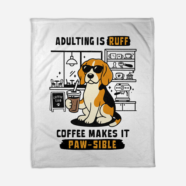 Adulting Is Ruff-None-Fleece-Blanket-Trendlory