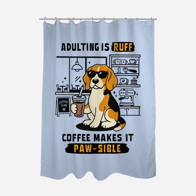 Adulting Is Ruff-None-Polyester-Shower Curtain-Trendlory