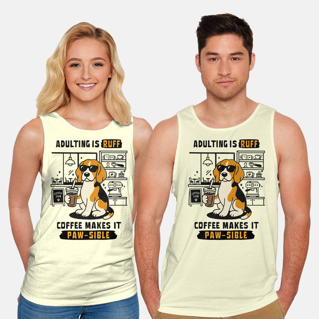 Adulting Is Ruff-Unisex-Basic-Tank-Trendlory