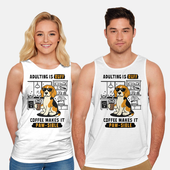 Adulting Is Ruff-Unisex-Basic-Tank-Trendlory
