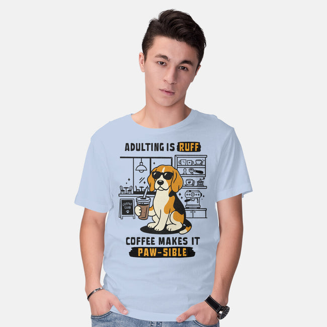 Adulting Is Ruff-Mens-Basic-Tee-Trendlory
