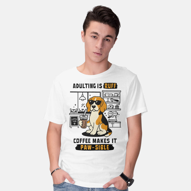 Adulting Is Ruff-Mens-Basic-Tee-Trendlory