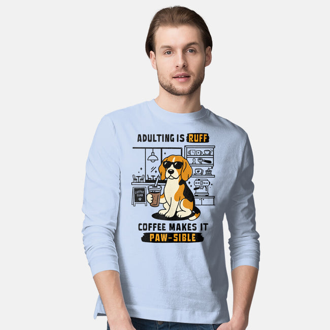 Adulting Is Ruff-Mens-Long Sleeved-Tee-Trendlory