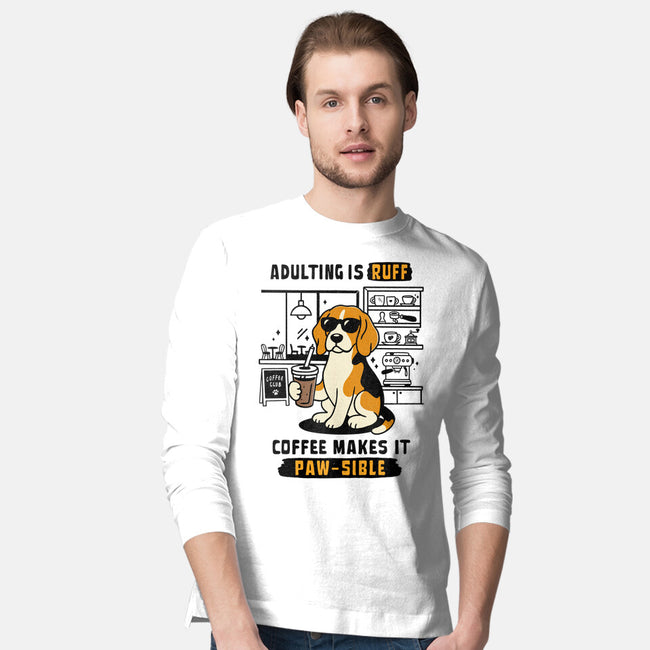 Adulting Is Ruff-Mens-Long Sleeved-Tee-Trendlory