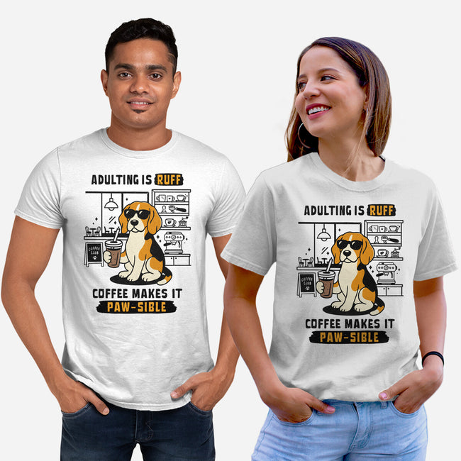Adulting Is Ruff-Unisex-Basic-Tee-Trendlory