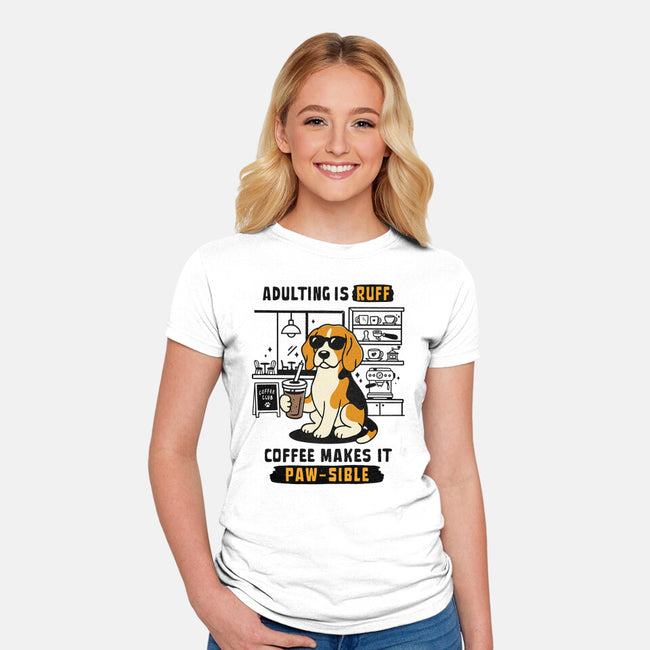 Adulting Is Ruff-Womens-Fitted-Tee-Trendlory