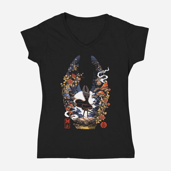 The Princess Of Hallownest-Womens-V-Neck-Tee-Arinesart