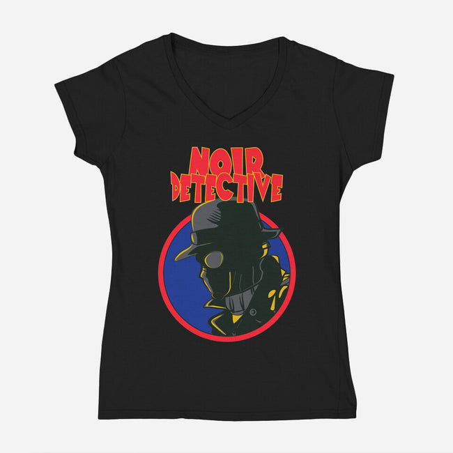 Noir Detective-Womens-V-Neck-Tee-Samuel