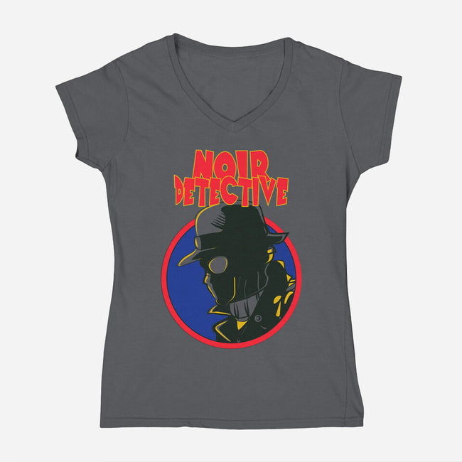 Noir Detective-Womens-V-Neck-Tee-Samuel