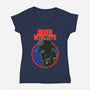Noir Detective-Womens-V-Neck-Tee-Samuel