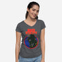 Noir Detective-Womens-V-Neck-Tee-Samuel