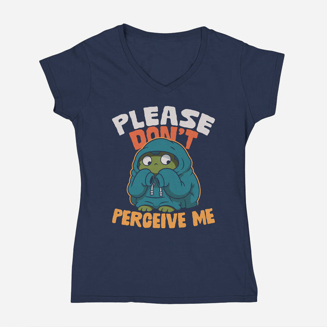 Please Don't Perceive Me-Womens-V-Neck-Tee-Popnotic