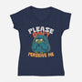 Please Don't Perceive Me-Womens-V-Neck-Tee-Popnotic