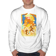 Great Wave Flame Type-Unisex-Crew Neck-Sweatshirt-hypertwenty