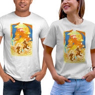 Great Wave Flame Type-Unisex-Basic-Tee-hypertwenty