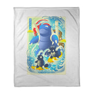 Great Wave Water Type-None-Fleece-Blanket-hypertwenty