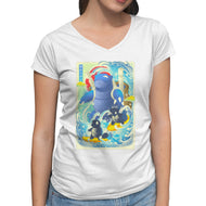 Great Wave Water Type-Womens-V-Neck-Tee-hypertwenty