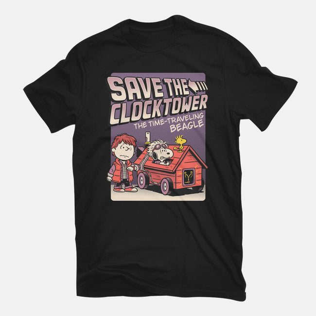 Time Traveling Beagle-Womens-Fitted-Tee-P1yu5h