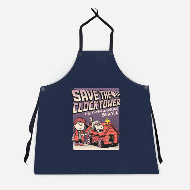 Time Traveling Beagle-Unisex-Kitchen-Apron-P1yu5h