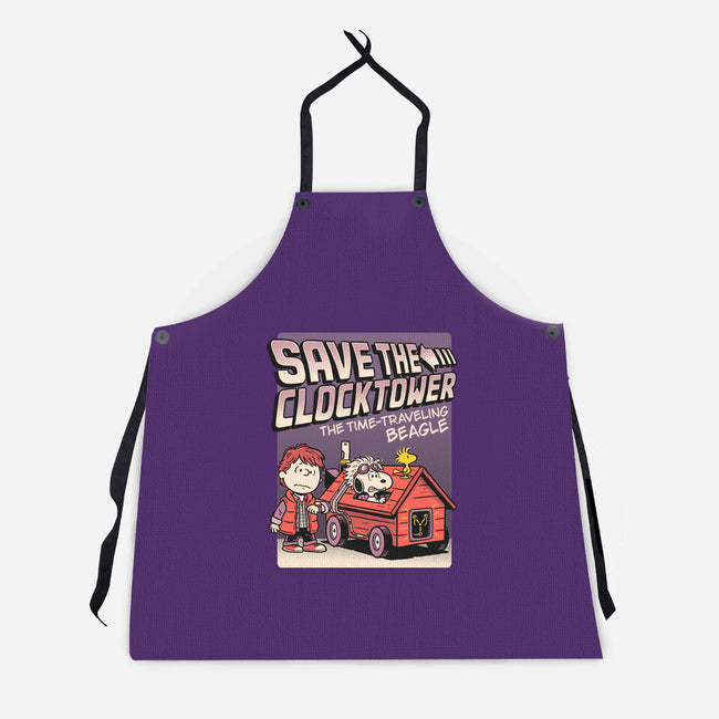 Time Traveling Beagle-Unisex-Kitchen-Apron-P1yu5h