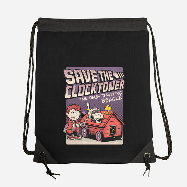 Time Traveling Beagle-None-Drawstring-Bag-P1yu5h
