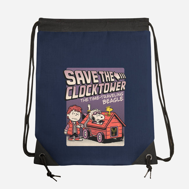 Time Traveling Beagle-None-Drawstring-Bag-P1yu5h