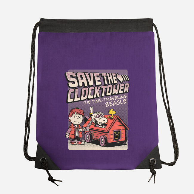Time Traveling Beagle-None-Drawstring-Bag-P1yu5h