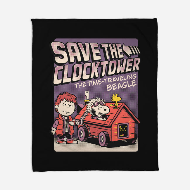 Time Traveling Beagle-None-Fleece-Blanket-P1yu5h
