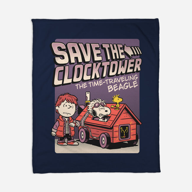 Time Traveling Beagle-None-Fleece-Blanket-P1yu5h