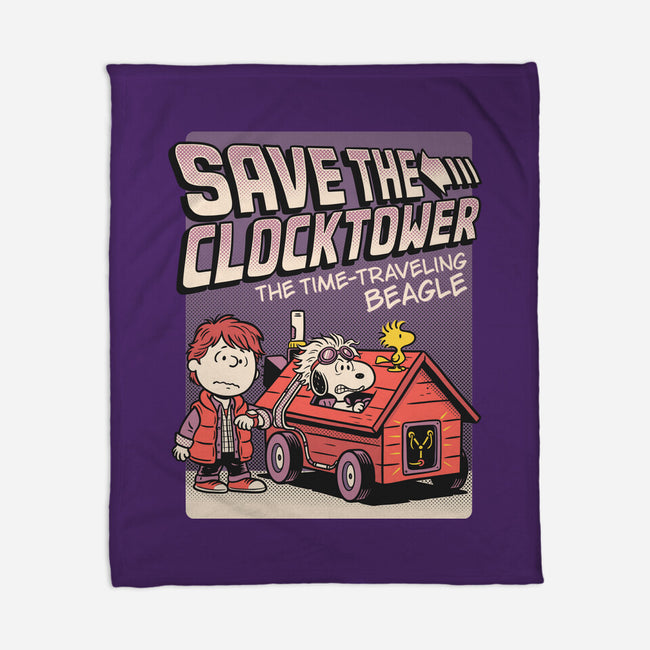 Time Traveling Beagle-None-Fleece-Blanket-P1yu5h