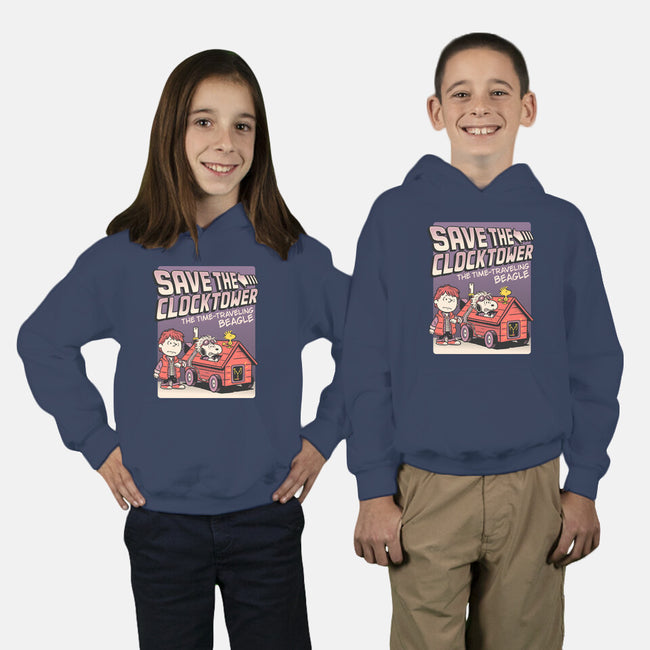 Time Traveling Beagle-Youth-Pullover-Sweatshirt-P1yu5h