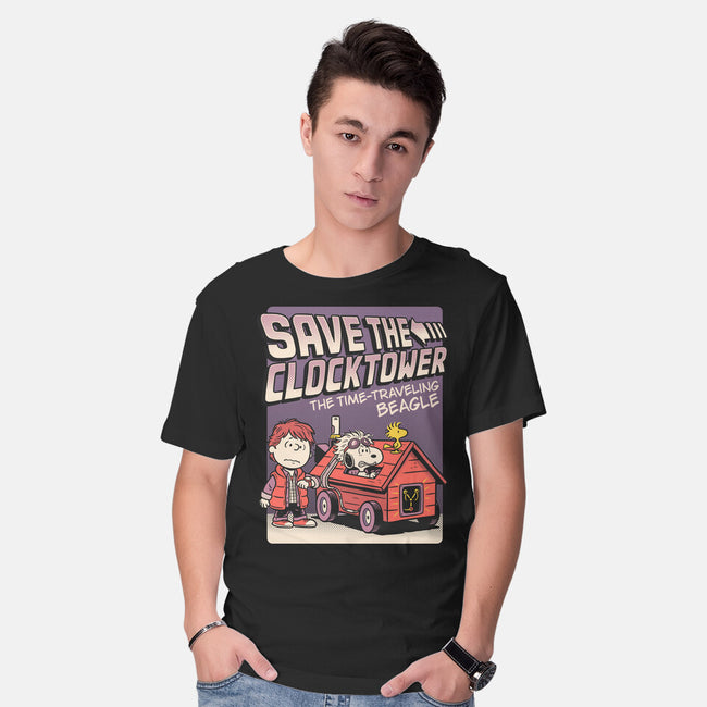 Time Traveling Beagle-Mens-Basic-Tee-P1yu5h