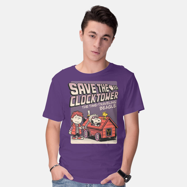 Time Traveling Beagle-Mens-Basic-Tee-P1yu5h