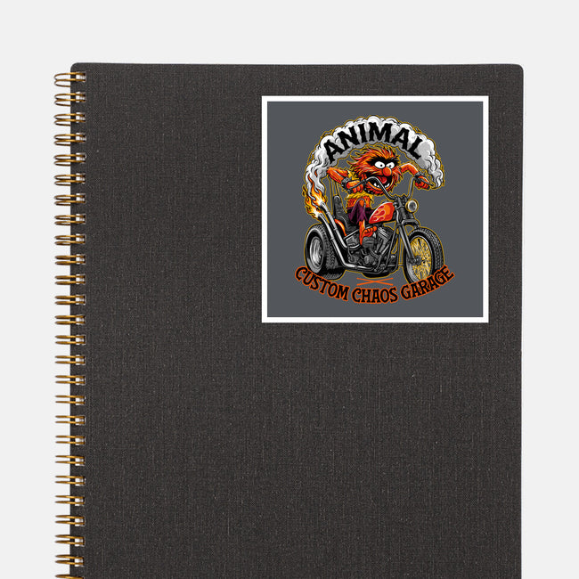 Animal Custom Chaos Garage-None-Glossy-Sticker-OPIPPI